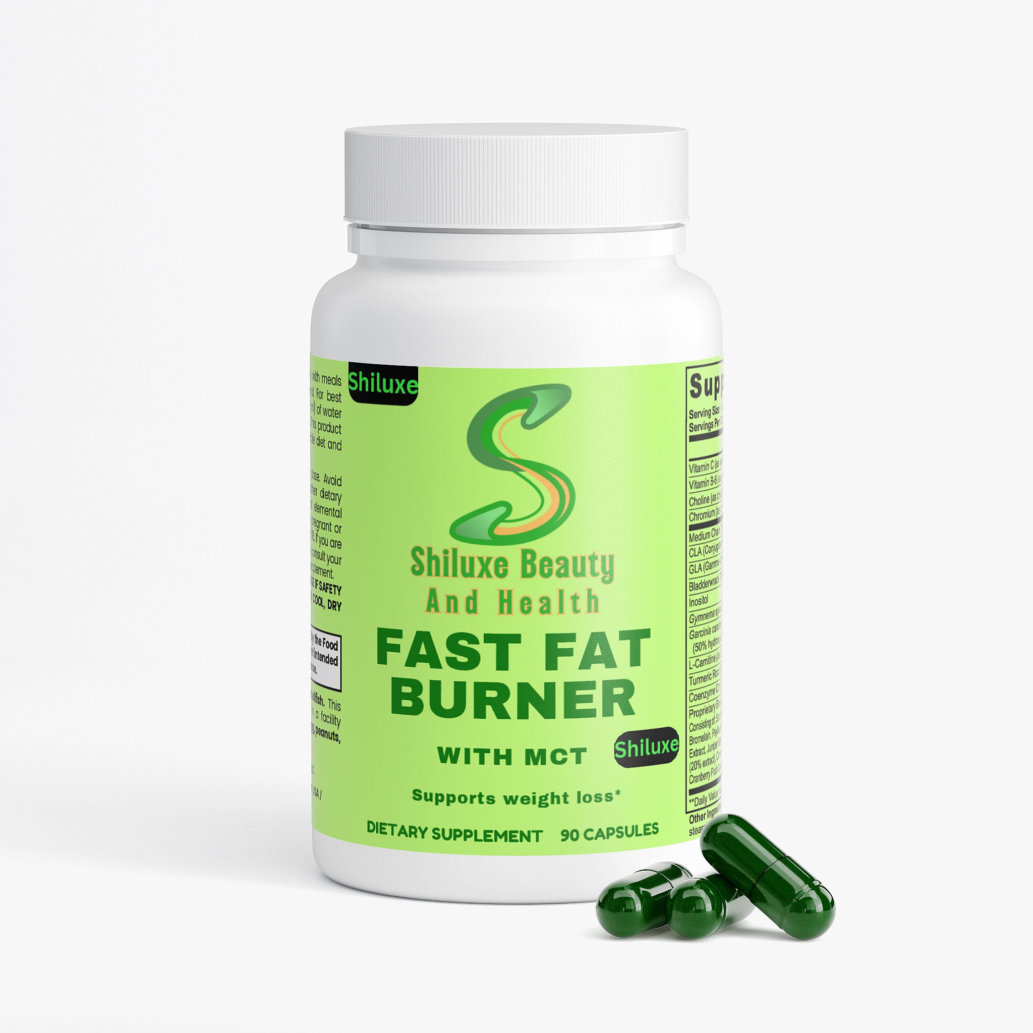 FAST Fat Burner with MCT- Supports Weight Loss, for Men & Women. Dietary Supplement 90 Capsules